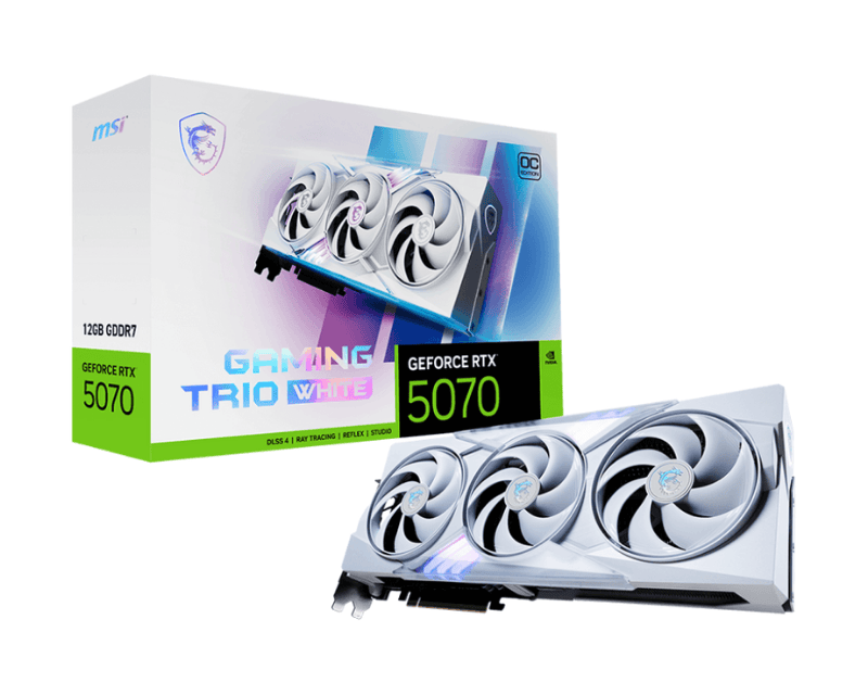 Card màn hình MSI RTX 5070 12GB GAMING TRIO OC GDDR7 White (G5070-12GTCW)