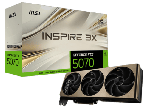 Card màn hình MSI RTX 5070 12GB Inspire 3X OC GDDR7 (G5070-12I3C)