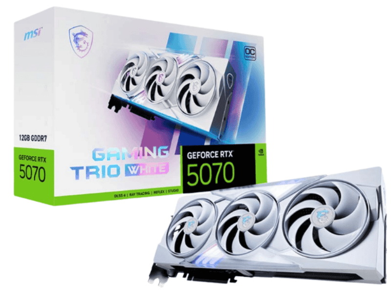 Card màn hình MSI RTX 5070 12G GAMING TRIO OC WHITE 