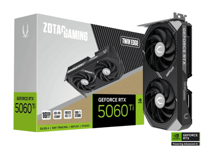 Card màn hình ZOTAC Gaming RTX 5060 Ti 16GB Twin Edge OC GDDR7