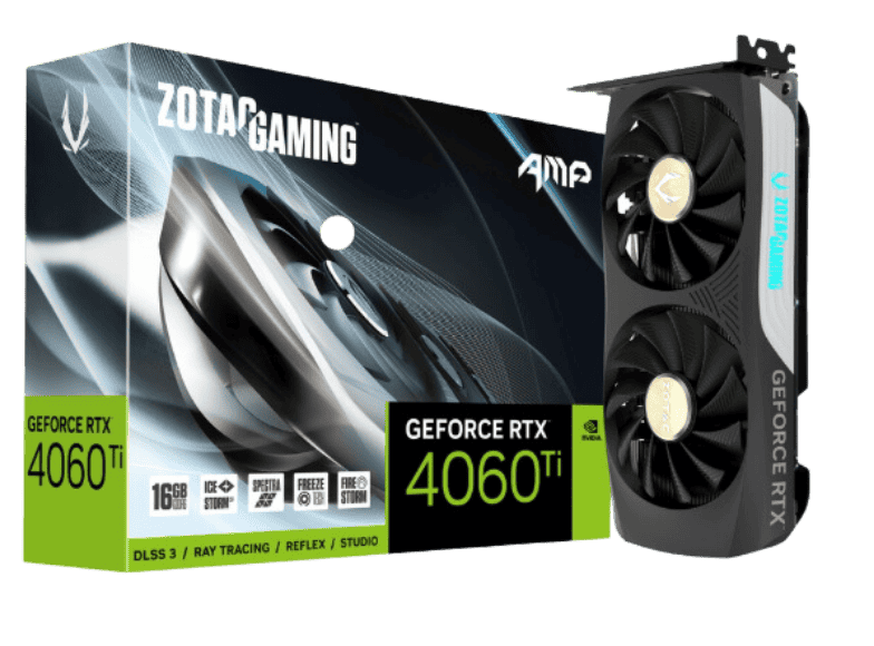 Card màn hình Zotac RTX4060TI 16G DDR6  AMP 2 Fan 