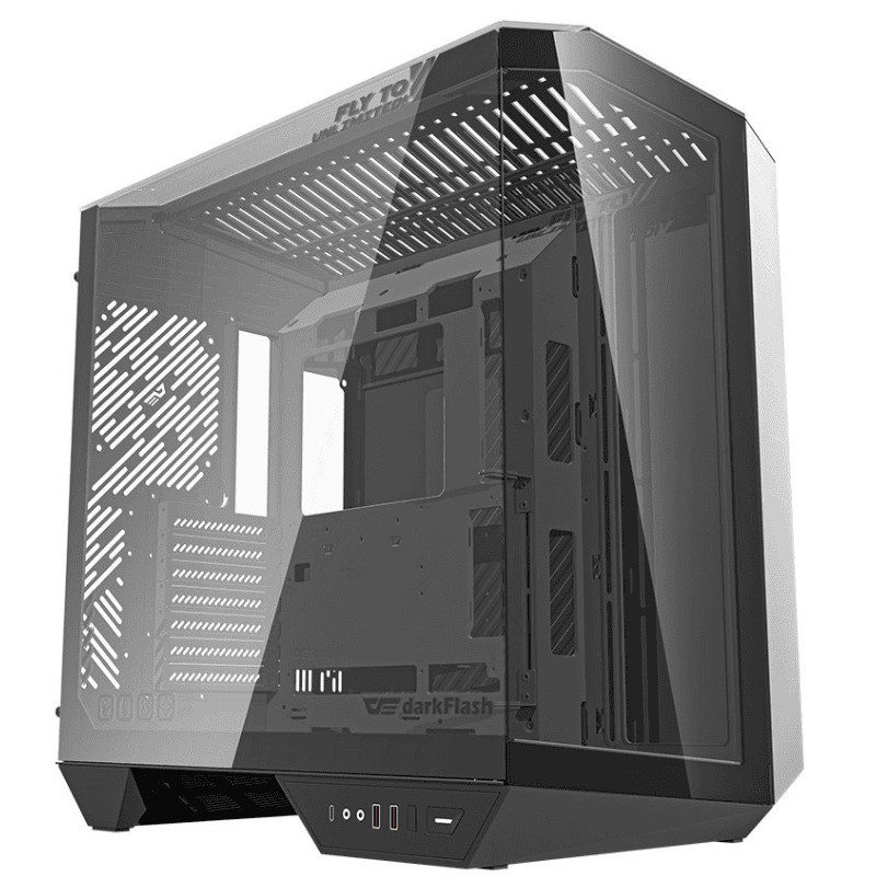 Case DarkFlash DY470 - ATX (Black) (No Fan)