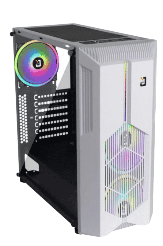 Case Jetek Game Beryl-II G9602W - ATX (White) (Tặng 2 Fan)