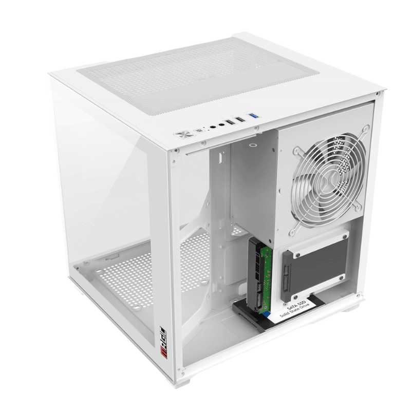 Case Magic Aqua-M Elite - M-ATX- White