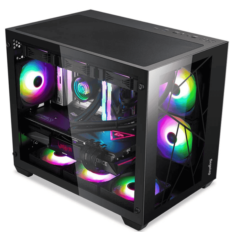 Case Segotep Lumi II - M-ATX + Type-C (Black)