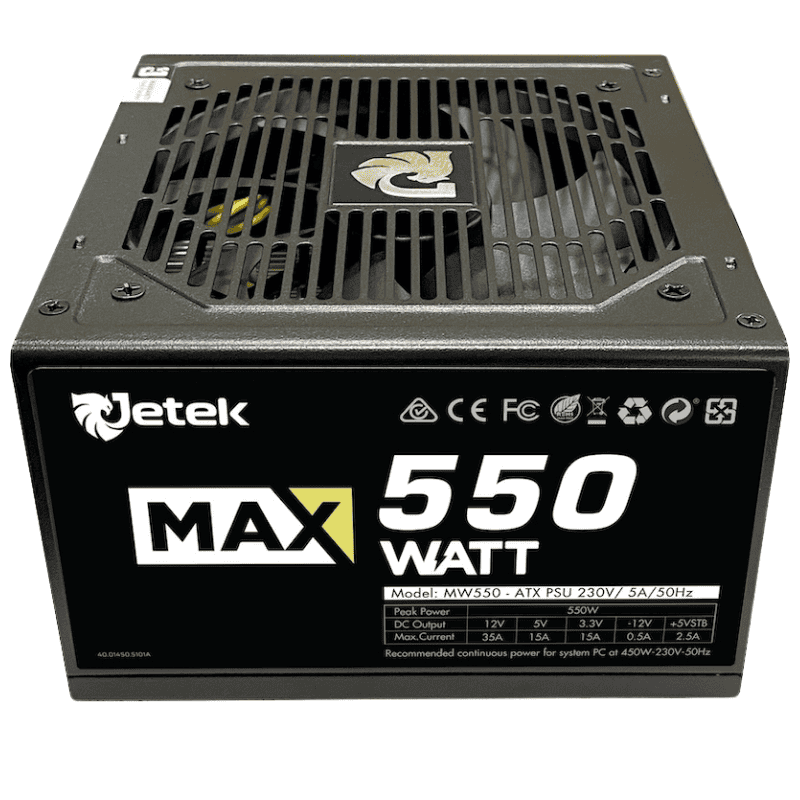 Nguồn Jetek MaxWatt MW550 550W V2(Màu đen)