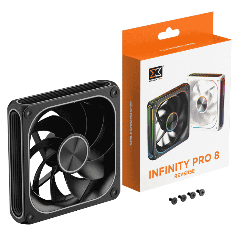 FAN XIGMATEK INFINITY PRO 8 REVERSE ARGB BLACK - NGƯỢC