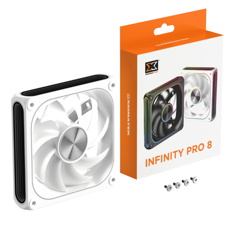 FAN XIGMATEK INFINITY PRO 8 REVERSE ARGB WHITE - XUÔI