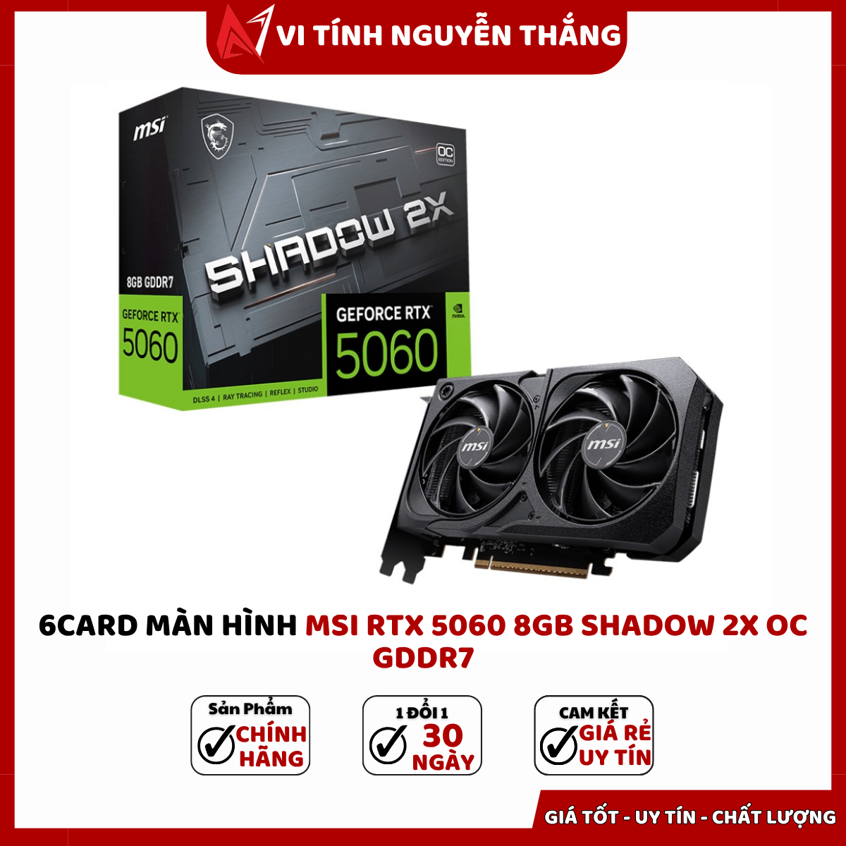 Hình minh họa card màn hình trong cấu hình PC Gaming NTC FPS RTX 5060 8GB