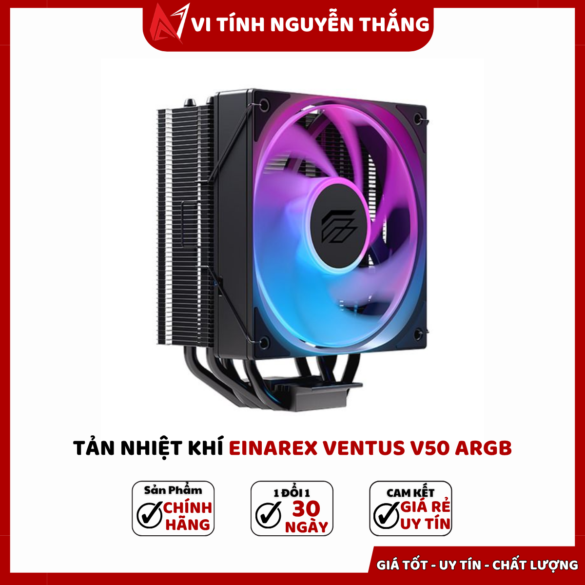 Tản nhiệt khí EINAREX VENTUS V50 ARGB Black