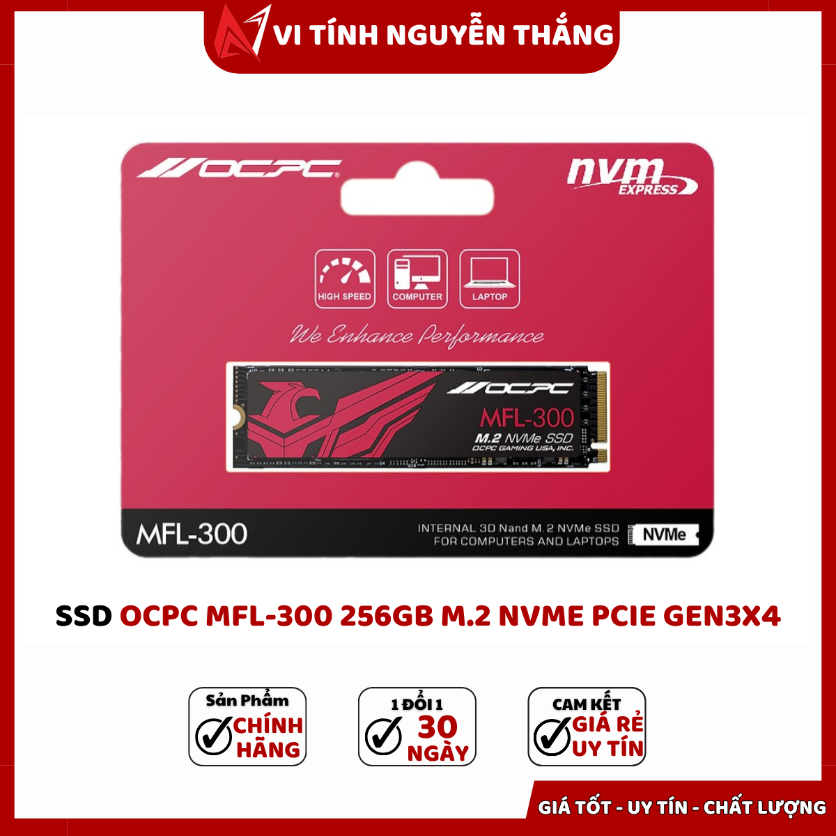 SSD OCPC MFL-300 256GB M.2 NVMe PCIe Gen 3x4