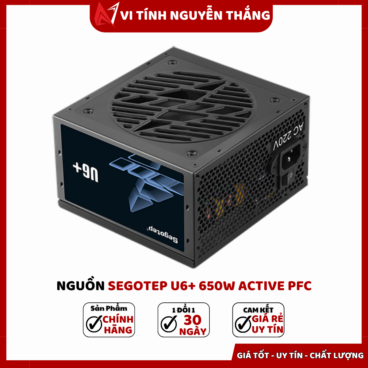 Nguồn Segotep U6 Plus SG-D750A 650W Active PFC