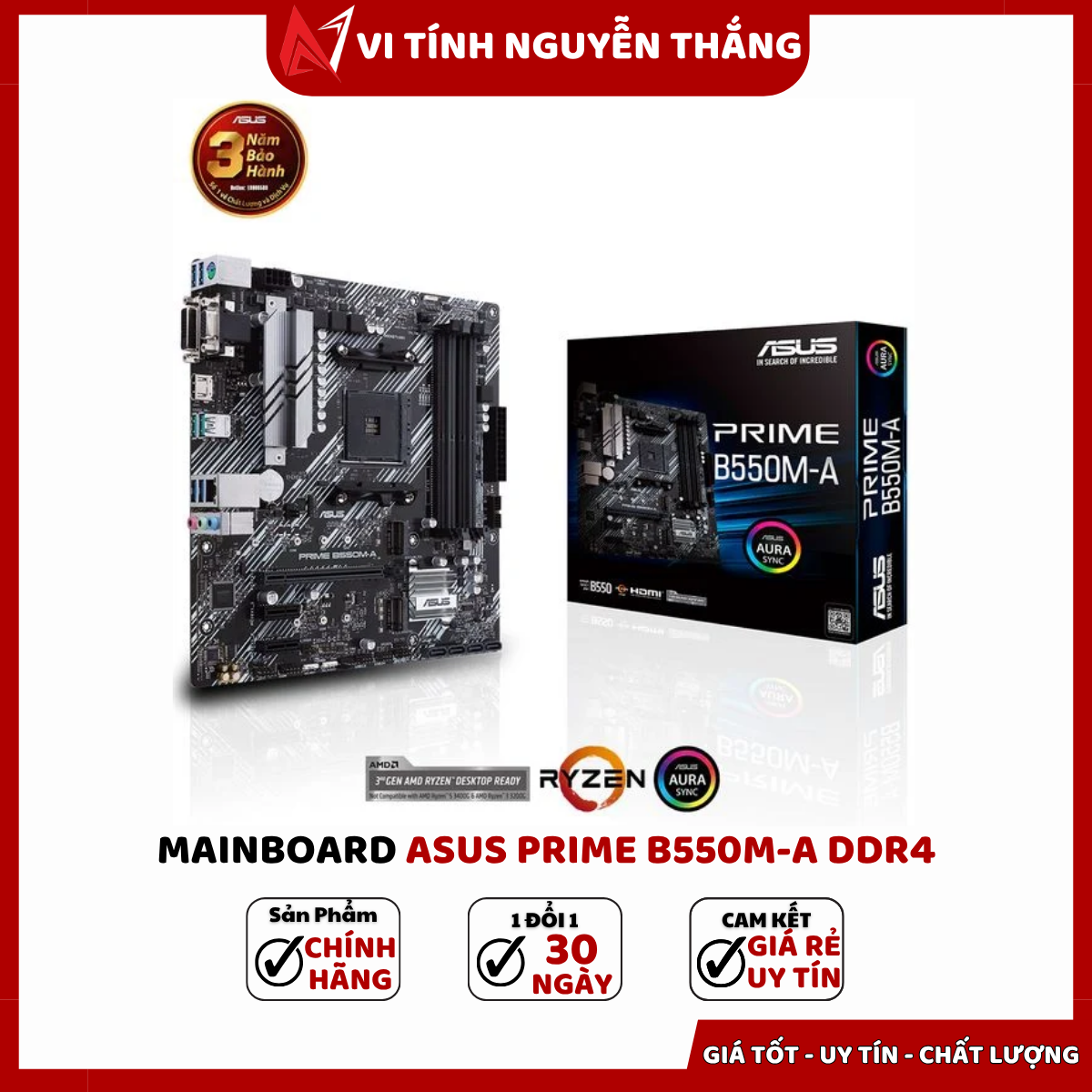 Mainboard ASUS PRIME B550M-A DDR4 cho PC Gaming NTC FPS