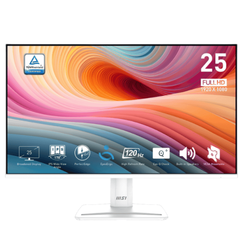 Màn hình MSI PRO MP251W E2 (24.5 inch/ FHD/ IPS/ 120Hz/ 1ms/ White)