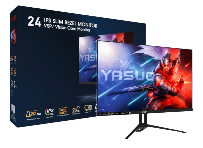Màn hình VSP V2408S 23.8 inch, Full HD, IPS, 120 Hz, 2ms, bảo vệ mắt