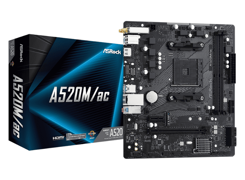 Mainboard ASRock A520M/AC WiFi DDR4