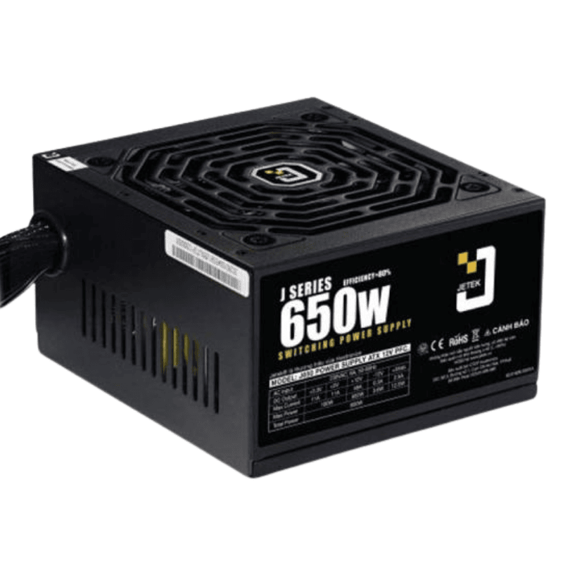 Nguồn Jetek 650Elite Plus 650w Efficiency=82%