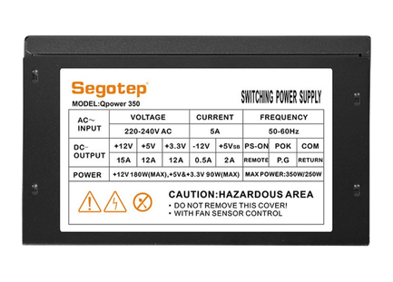 Nguồn Segotep QPOWER 350 Công Suất Thực