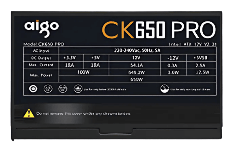 Nguồn máy tính Aigo CK650 650W 