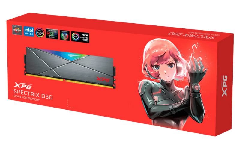 Ram Adata XPG Spectrix D50 RGB 8GB 3600MHz DDR4 (Grey)