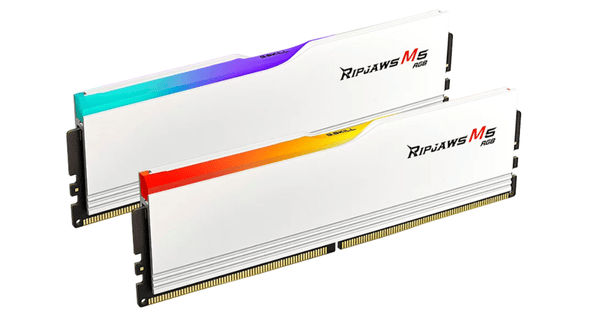 Ram G.Skill Ripjaws M5 RGB 32GB (16GBx2) 6000MHz DDR5 (White)
