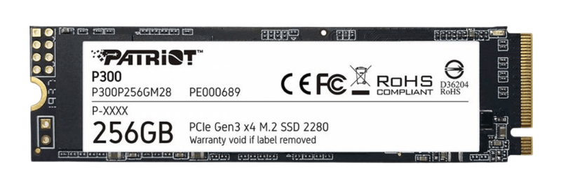 Ổ cứng SSD PATRIOT 256G P300 M.2 2280 NVMe Gen 3x4 - P300P256GM28