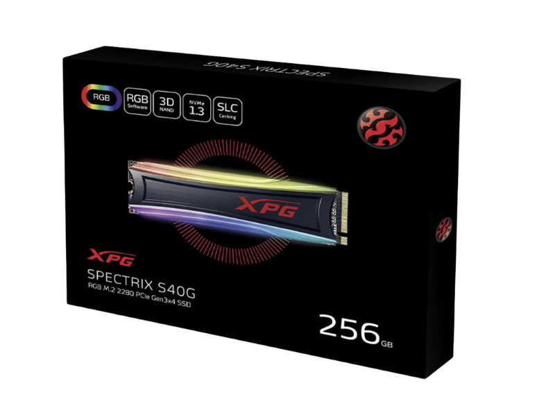 SSD Adata XPG Spectrix S40G RGB 256GB PCIe NVMe 3x4