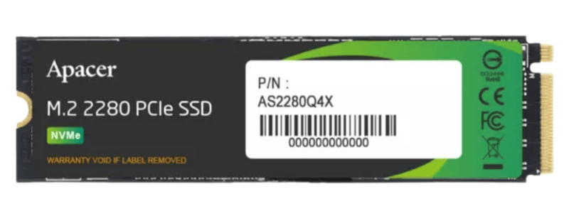 SSD Apacer AS2280Q4X 1TB M.2 PCIe Gen4x4 (4500MB/s – 2500MB/s)