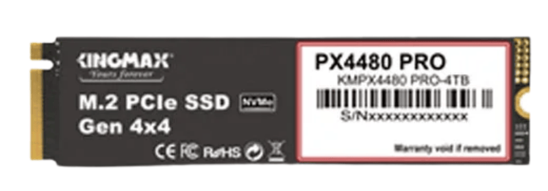 SSD KINGMAX PX4480 PRO 500GB M.2 2280 PCIe Gen 4x4 6300MB/s 3100MB/s)
