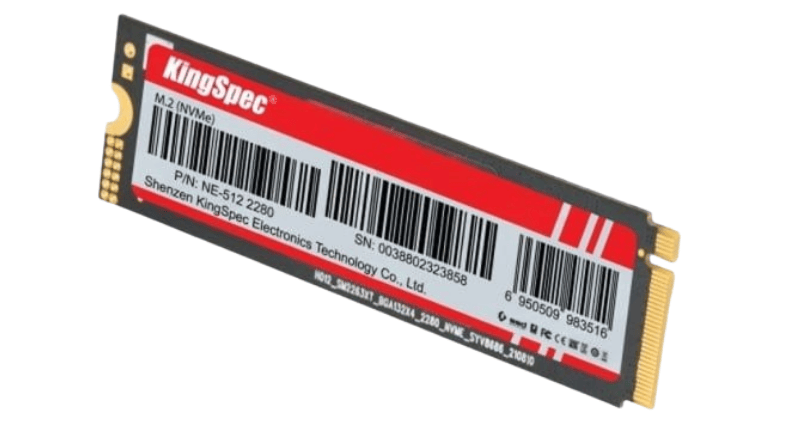 SSD Kingspec 512GB Interface NVMe (Đọc 2400Mb/s - Ghi 1700Mb/s) (NE-512)