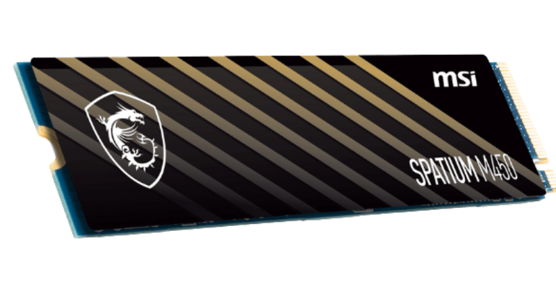 SSD MSI SPATIUM M450 V1 500GB M.2 NVMe PCIe 4.0 (Đọc 3600MB/s - Ghi 2300MB/s)