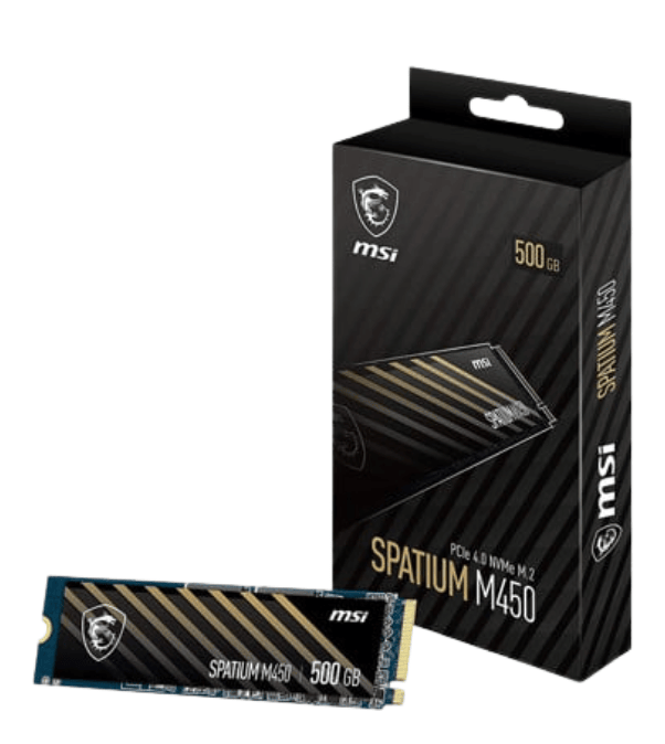 SSD MSI SPATIUM M450 V1 500GB M.2 NVMe PCIe 4.0 (Đọc 3600MB/s - Ghi 2300MB/s)