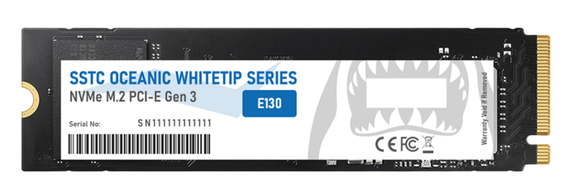 SSD SSTC Oceanic Whitetip E130 512GB M.2 NVMe PCIe Gen 3 (Đọc 2300MB/s - Ghi 2100MB/s)