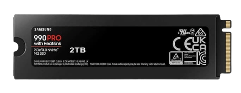 SSD Samsung 990 PRO with Heatsink 2TB M.2 NVMe PCIe Gen 4.0 x4 - MZ-V9P2T0GW (Đọc 8000MB/s - Ghi 7450MB/s) Box Công Ty