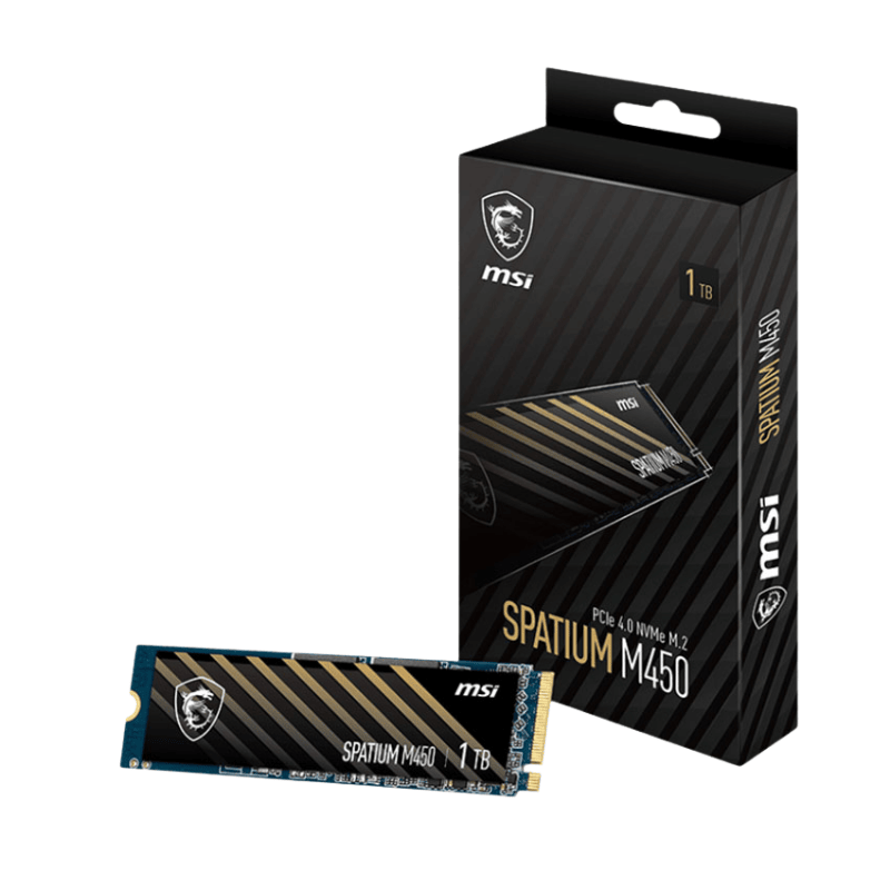 Ssd MSI Spatium M450 1Tb Nvme M.2 2280 Pcie Gen 4X4 (3600Mb/S,3000Mb/S)