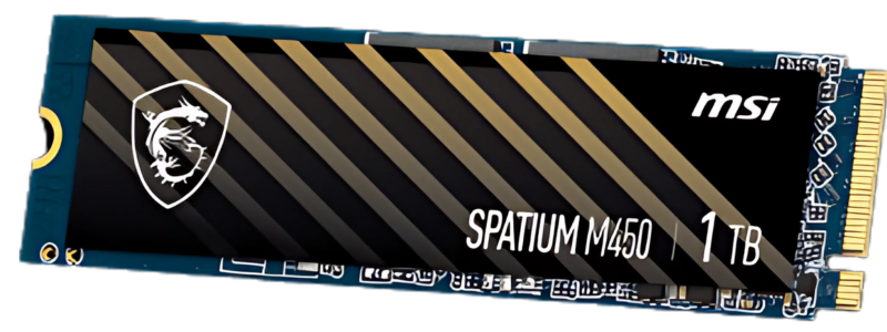 Ssd Msi Spatium M450 V1 1Tb Nvme M.2 2280 Pcie Gen 4X4 (3400Mb/S,2400Mb/S)