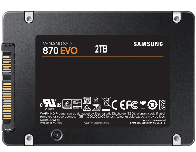 Ssd Samsung 870 Evo 2Tb Sata III 2.5 Inch