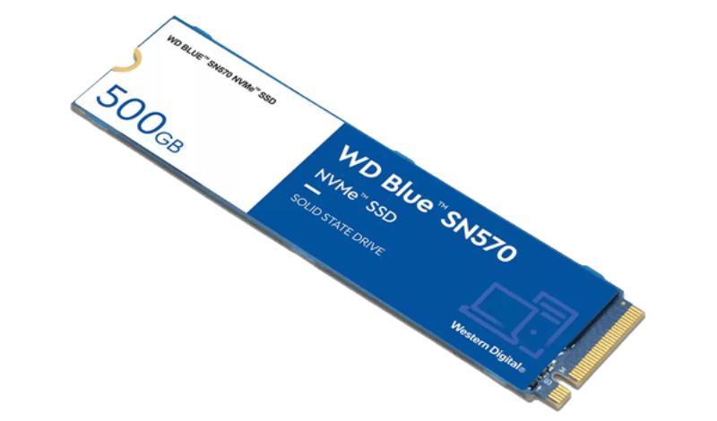 Ssd Wd Sn570 Blue 500GB M.2 2280 Pcie Nvme 3X4 (3500Mb/S -2300Mb/S) Wds500G3B0C