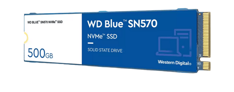 Ssd Wd Sn570 Blue 500GB M.2 2280 Pcie Nvme 3X4 (3500Mb/S -2300Mb/S) Wds500G3B0C