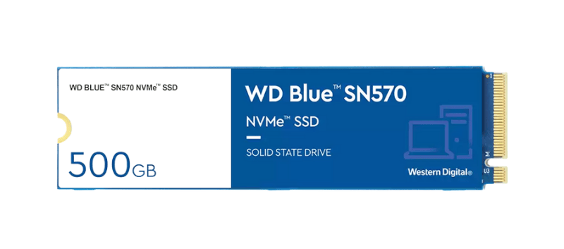 Ssd Wd Sn570 Blue 500GB M.2 2280 Pcie Nvme 3X4 (3500Mb/S -2300Mb/S) Wds500G3B0C