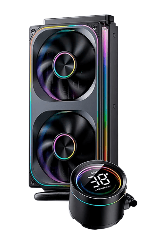 Tản nhiệt nước CPU Jonsbo TH-240 ARGB - Hiển thị nhiệt độ (Black)