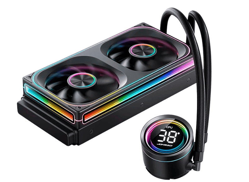 Tản nhiệt nước CPU Jonsbo TH-240 ARGB - Hiển thị nhiệt độ (Black)