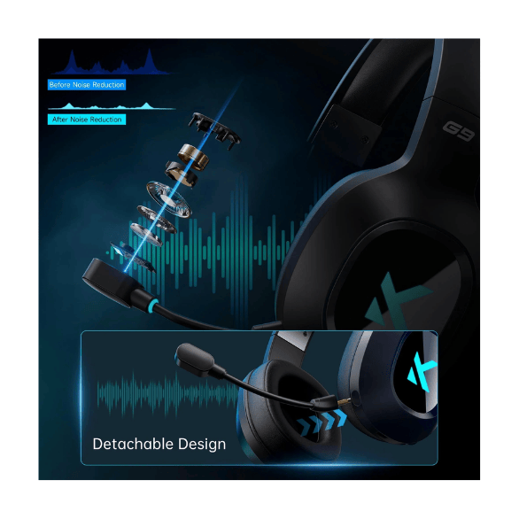 Tai nghe không dây MCHOSE G9 PRO MC-G9-3 - RGB - 7.1 (Black) (Giữ lại Box để bảo hành)