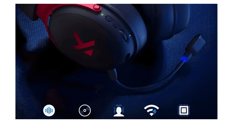 Tai nghe không dây MCHOSE HW-V9-4 Pro - 7.1 (Black - Red)