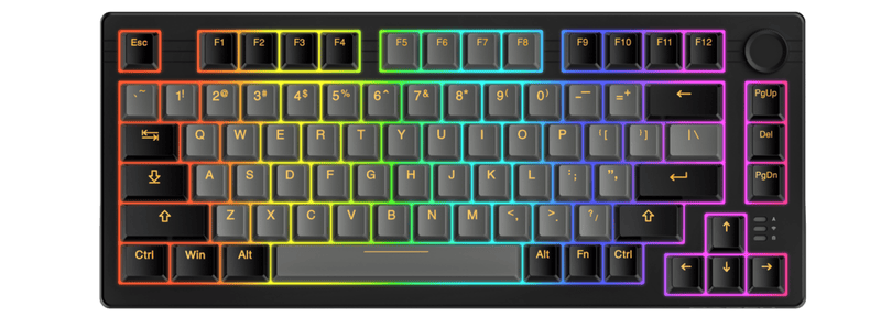 BÀN PHÍM CƠ KHÔNG DÂY DAREU EK75 PRO RGB – SWITCH CLOUD (BLACK - GOLDEN)