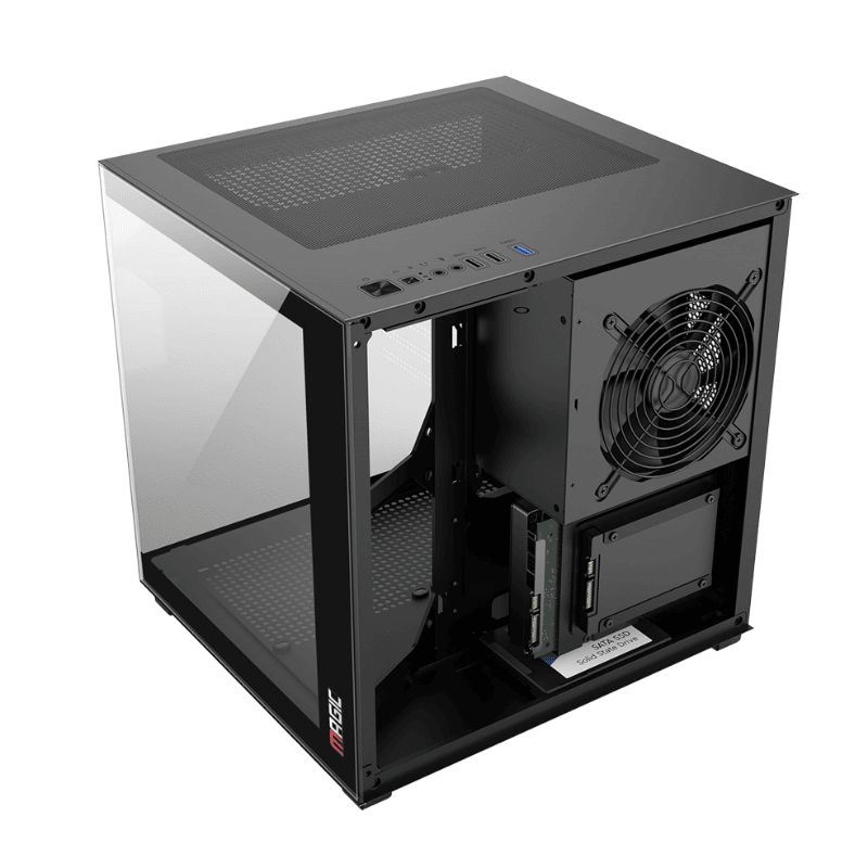 Case Magic Aqua-M Elite - M-ATX - Black