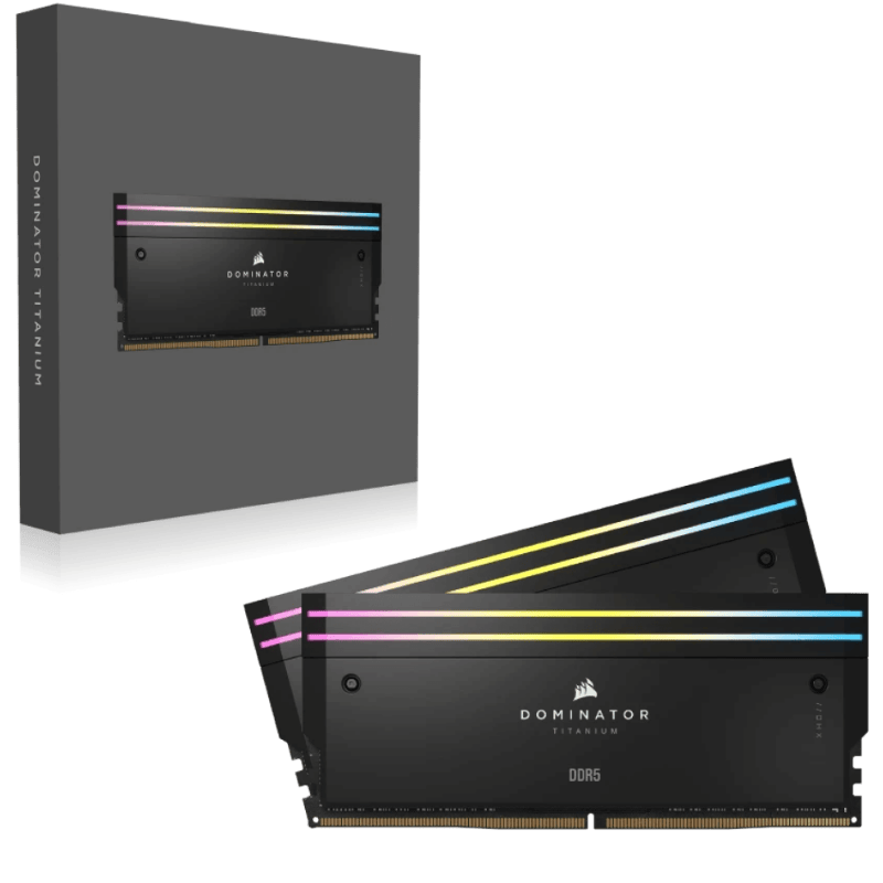  Ram Corsair 96GB 2x48GB DIMM, XMP 3.0, DDR5, 6600MT/s ,DOMINATOR TITANIUM Black Heatspreader, RGB LED, 1.4V