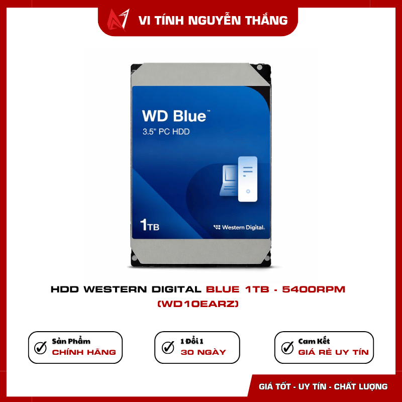 HDD WD Blue 1TB 5400RPM WD10EARZ vận hành ổn định