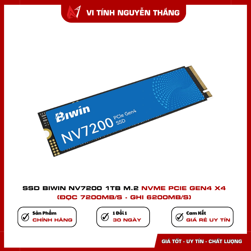 SSD Biwin NV7200 1TB chuẩn M.2 2280 NVMe 2.0