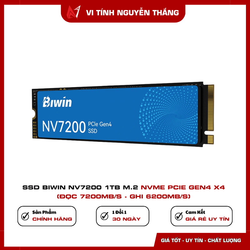 SSD Biwin NV7200 1TB hỗ trợ HMB Smart Cache